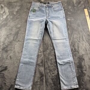 RSQ Slim Straight Light Wash Jeans Mens 28x32 BCI Cotton Denim Blue